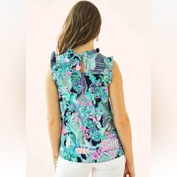Lilly Pulitzer Talisa Top Lookin Sharp Multi Size XS NEW - Picture 2 of 12